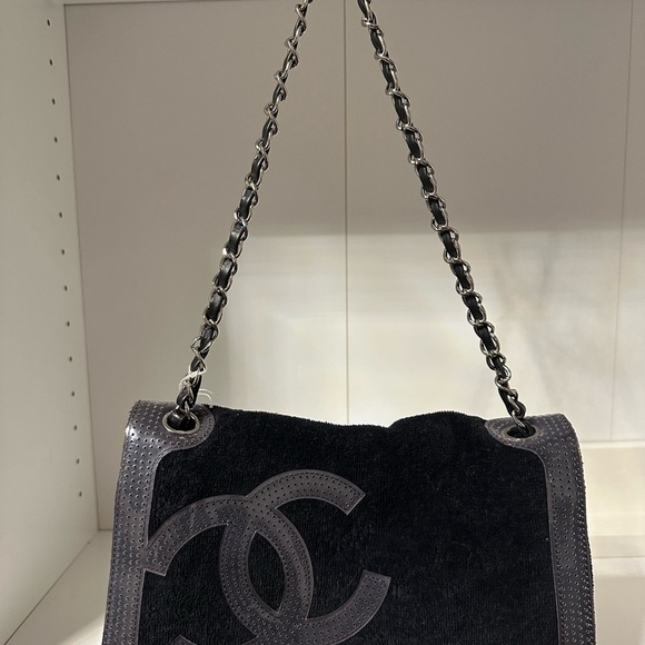 Chanel CC Sport Line Flap Bag Terry Cloth. Comes with with dust bag/COA - Picture 9 of 11